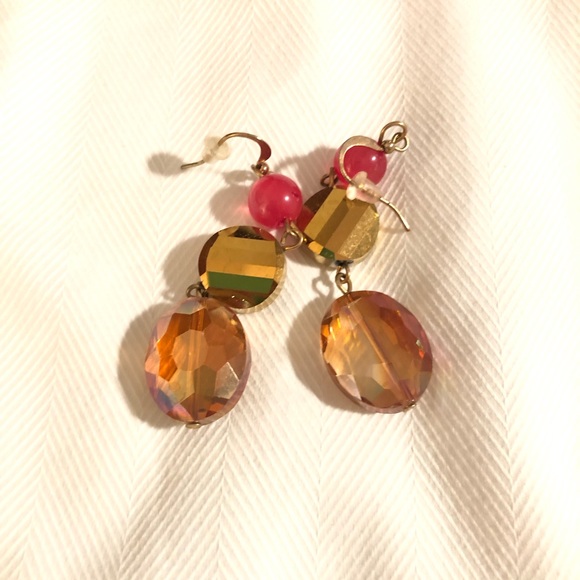 NWT Shop Style Coral/ Gold Necklace and Earring set - Picture 11 of 11